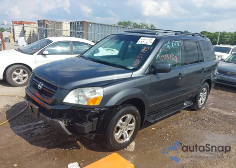 2005 Honda Pilot Ex-L из США, поврежденный, VIN 5FNYF18535B058006